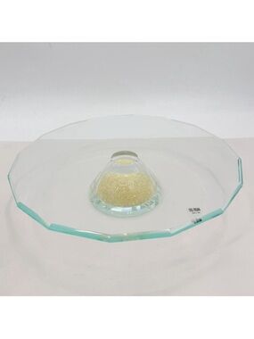 Oleg Cassini Crystal Diamond Footed Pedestal Cake Stand 13" - Original Box